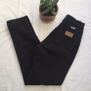 Vintage Wrangler High Waist Mom Jeans Black
